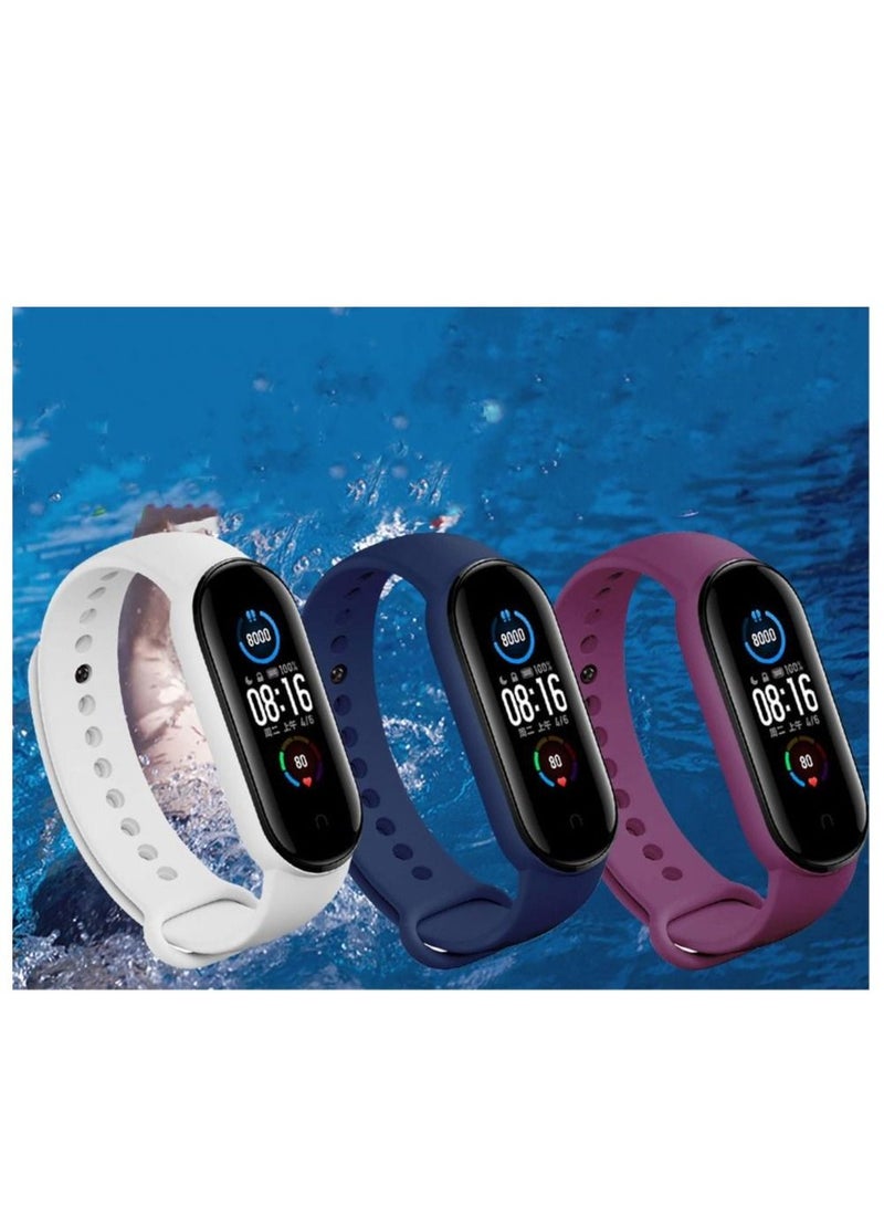 3-Piece Replacement Band For Xiaomi Mi Band 7 Multicolour - Image 1