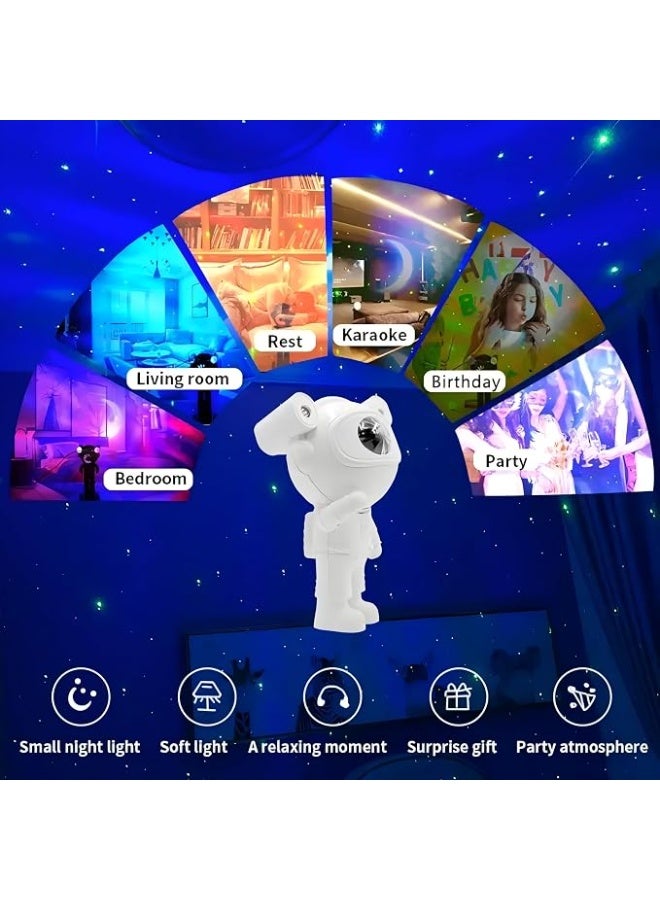 جهاز عرض النجوم والمجرة بتصميم رائد فضاء مع مصباح القمر، إضاءة ليلية LED مع ريموت وتحكم بالمؤقت لغرف النوم وديكور المنزل - Image 2
