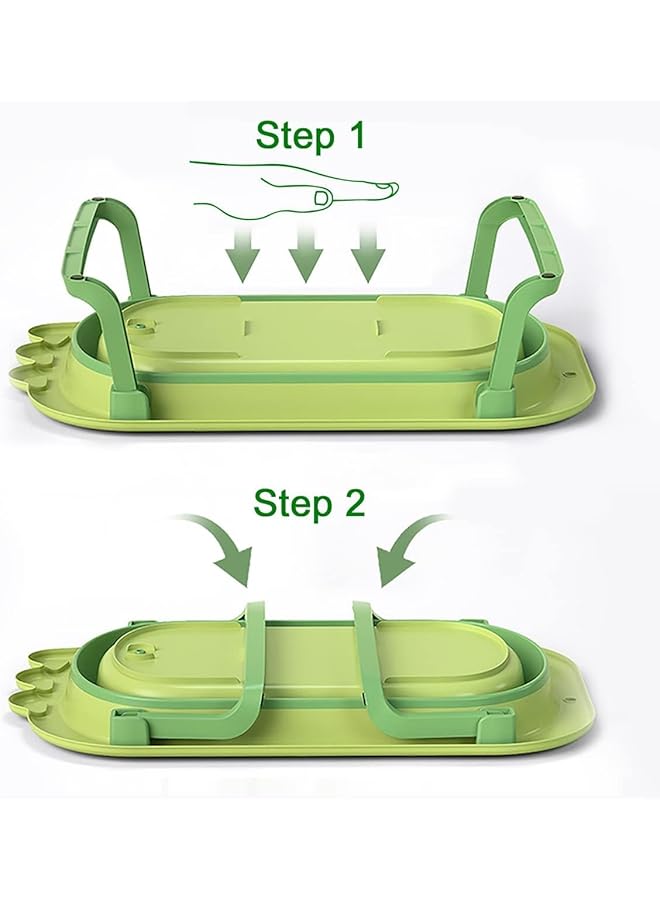 XICEN Baby Bathtub Folding Infant Bath Tub Non Slip Collapsible Kids Shower Bath Basin Foldable Portable Washing Bathing Tub Safe Large Bathtub With Drain Hole For Children Newborn Toddler Pet Travel - Image 3