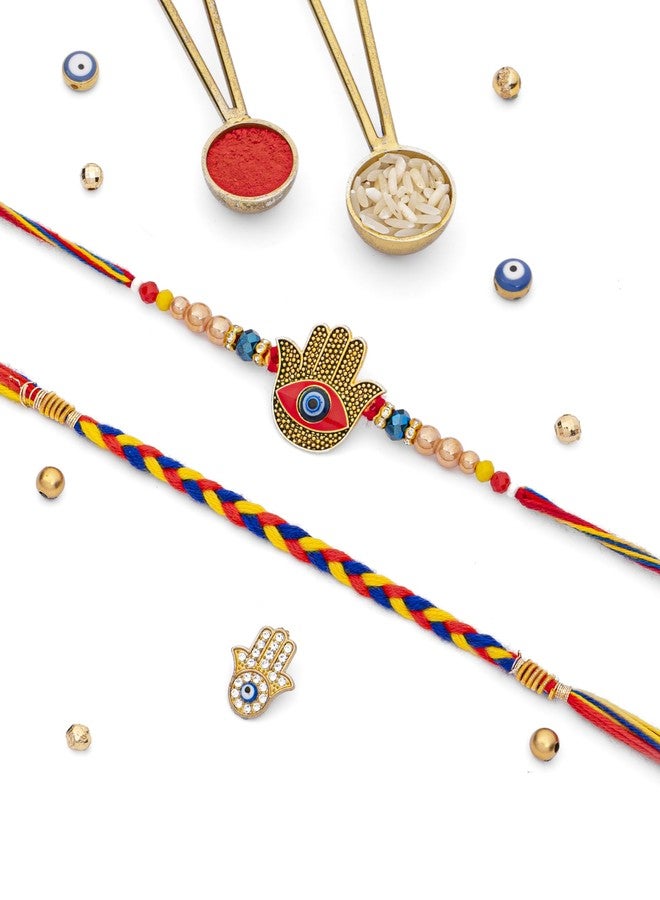 DORE® Set of 2 Divine Gaze Rakhi Set - Image 1