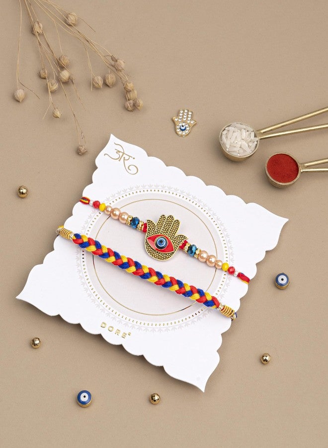 DORE® Set of 2 Divine Gaze Rakhi Set - Image 2