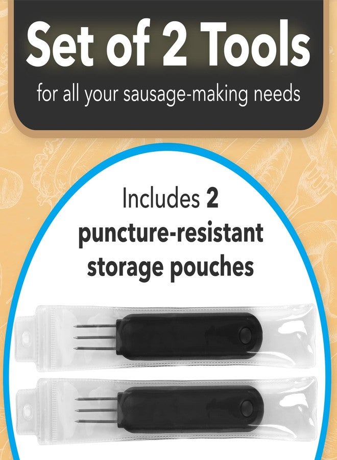 IMPRESA Extra Long Sausage Pricker Tool - Burst Prevention & Sausage Casing Pricker - Comfort Grip & Meat Tenderizer - Pack of 2, 6.5 x 1 in - Image 3