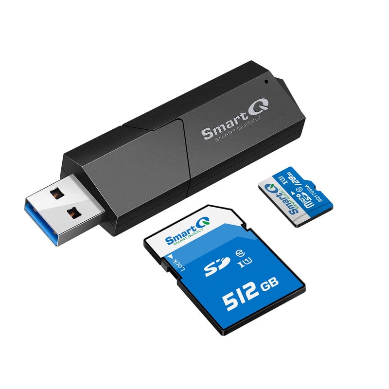 SmartQ C307 USB 3.0 Portable Card Reader for SD, SDHC, SDXC, MicroSD, MicroSDHC, MicroSDXC, with Advanced All-in-One Design - Image 1