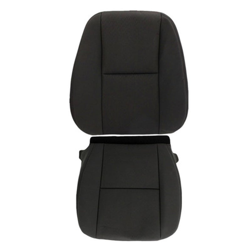 AOUTTUOA 2PCS Driver Bottom and Top Lean Back Seat Covers Cloth Black Compatible with Chevy Silverado Sierra Tahoe Suburban Avalanche Yukon XL 2007 2008 2009 2010 2011 2012 2013 2014