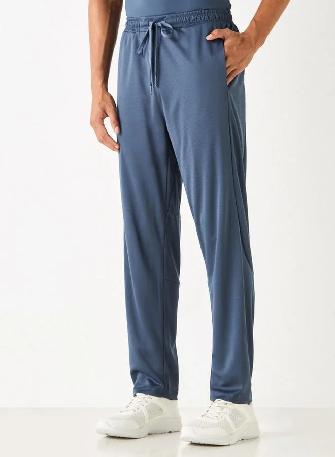 Kappa Panelled Track Pants with Drawstring Closure and Pockets