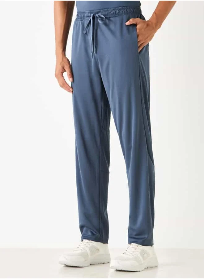 Kappa Kappa Panelled Track Pants with Drawstring Closure and Pockets