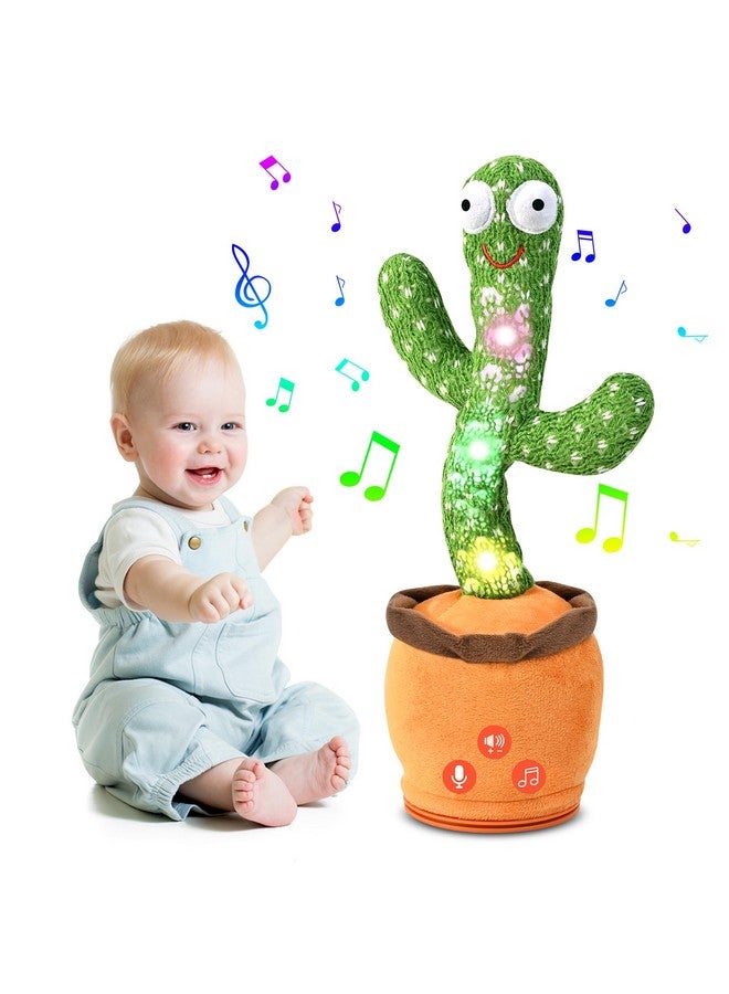 SANJOIN Dancing Talking Cactus Toy- Volume Adjustable, Mimicking and Singing English Songs, Infant Tummy Time Baby Toy for the Boys and Girls, Developmental Baby Toys Ideal for Birthdays and Xmas Gifts - Image 1