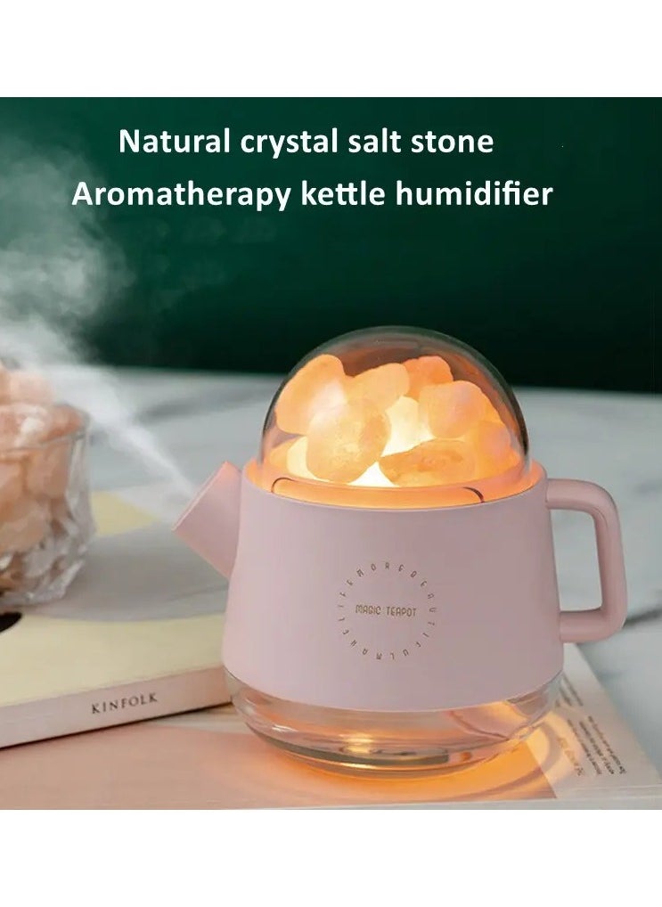 Bakhoan Crystal Salt Stone Humidifier 360mL Kettle Shape & Oil Diffuser Cool Mist  - Image 2