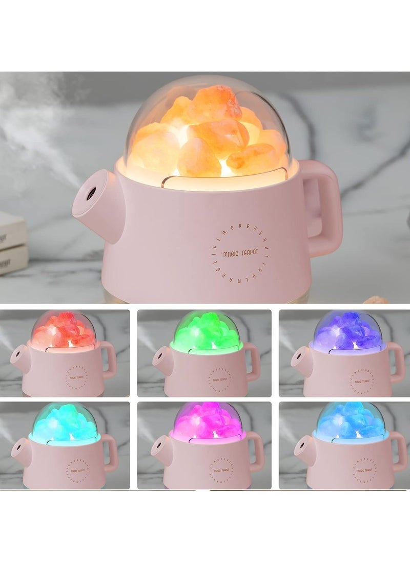 Bakhoan - Crystal Salt Stone Humidifier 360mL Kettle Shape & Oil Diffuser Cool Mist - Image 1