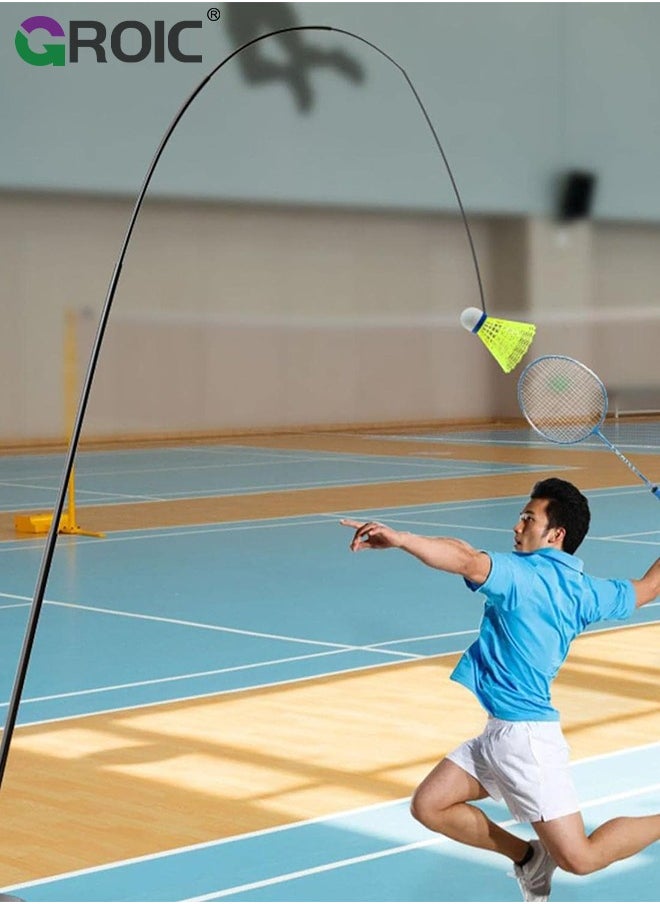 GROIC - Badminton Rebound Trainer for Solo Practice, Badminton Trainer Rebound Ball with 6 Balls & 2 Glow Balls, Perfect for Practicing Badminton, Rebound Ball for Self-Practice, Portable Training Tool - Image 1