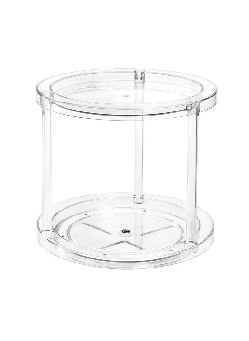 The Home Edit 2 Tier Turntable Clear 9.5 Inch - Image 1