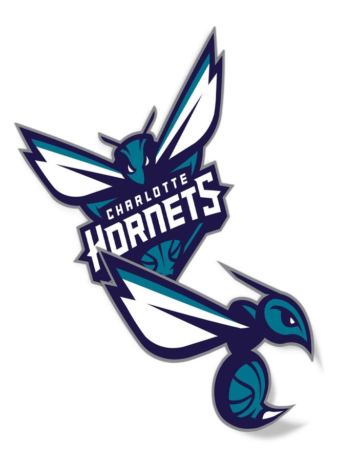 Desert Cactus Charlotte Hornets NBA Officially Licensed Sticker Vinyl Decal Laptop Water Bottle Car Scrapbook (4 Inch) - Image 1