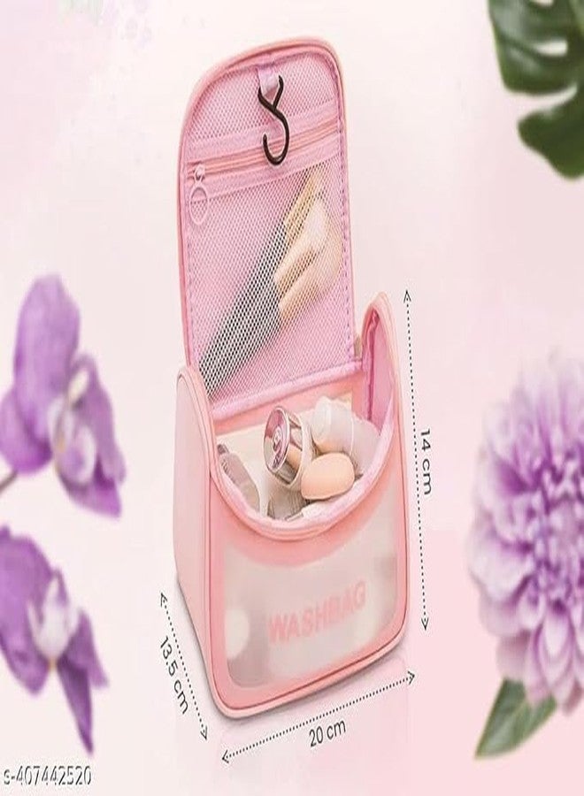 LOVHIDE Stylish Waterproof Toiletry Bag with Handle for Women | Transparent Makeup Organizer Pouch for Travel and Daily Use | Elegant Vanity Kit for Personal Hygiene and Beauty Storage - Image 4