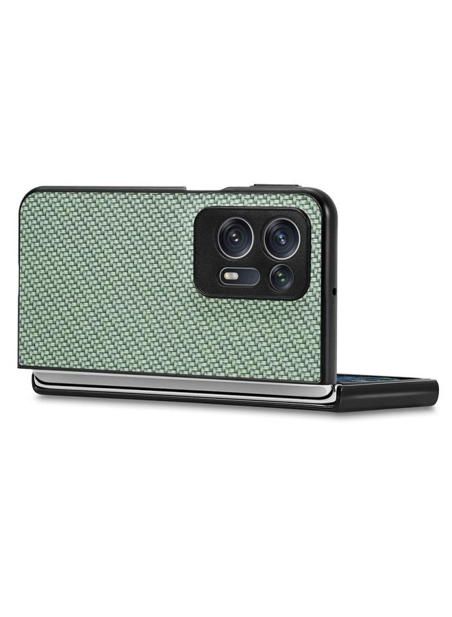 اس-توب جراب لهاتف OPPO Find N2 مصنوع من الجلد وملمس ألياف الكربون - Image 5