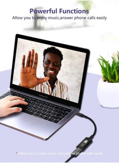 أنمي كيبل محول صوت USB C الى لايتنينج ذكر الى لايتنينج انثى لسماعات الراس متوافق مع ايباد اير وايباد برو 2020/2021 وجالكسي اس 23 واس 21 واس 20 وماك بوك وبكسل 7 و6 برو (لا يدعم الشحن)  - Image 5