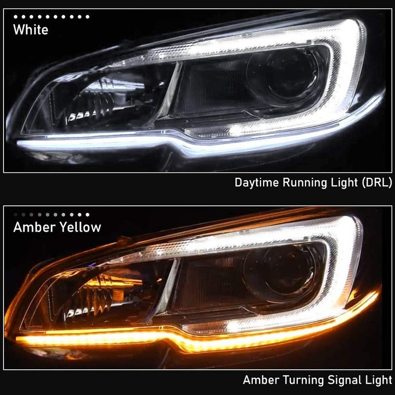 OPP ULITE Switchback LED Strip Light - Amber Turn Signal & White DRL - 24 Inch Flexible Headlight Tube Lights - Image 2