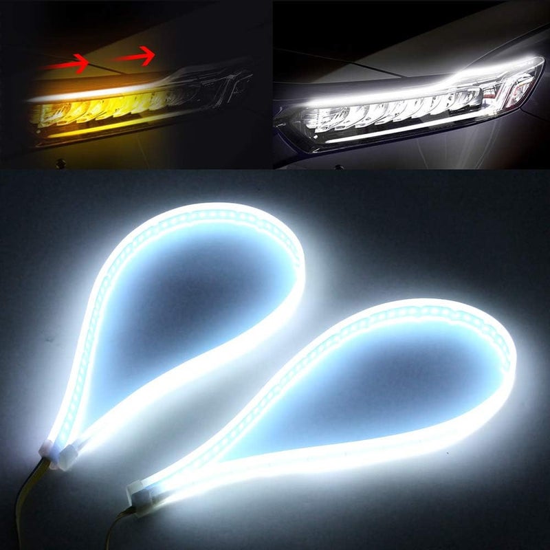 OPP ULITE Switchback LED Strip Light - Amber Turn Signal & White DRL - 24 Inch Flexible Headlight Tube Lights - Image 1