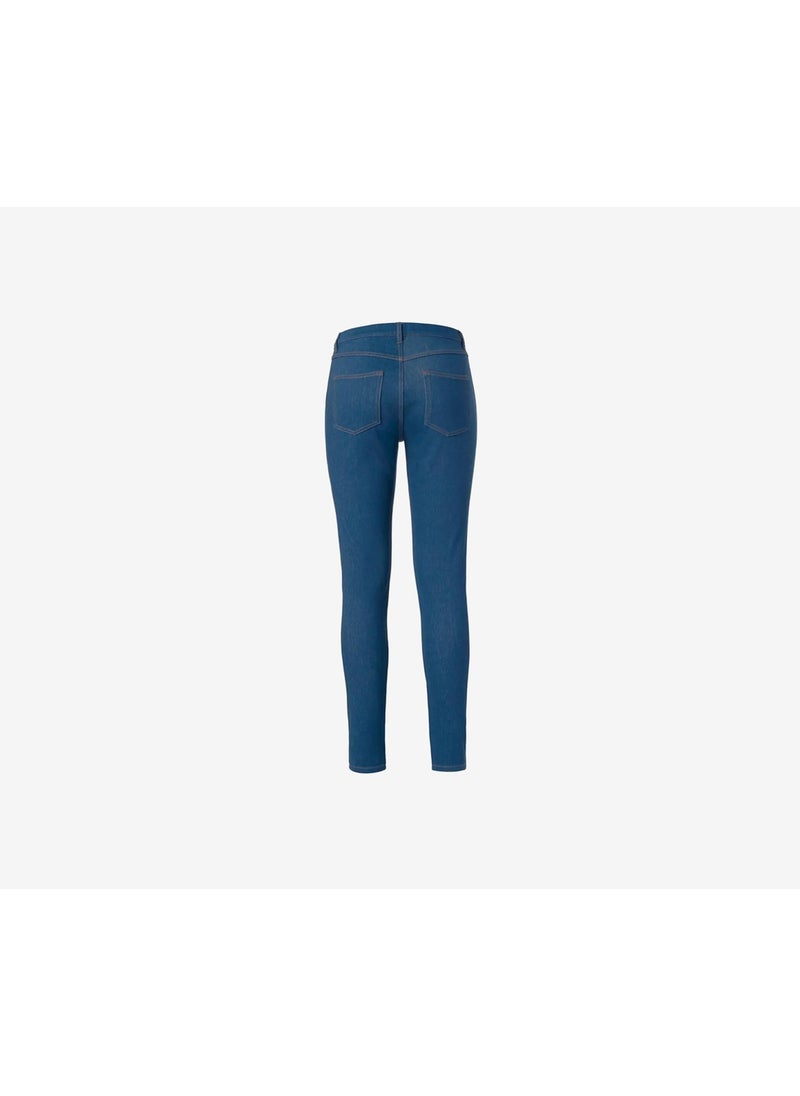 Tchibo Women Regular Fit Washed Skinny Pants, Blue  - Image 3