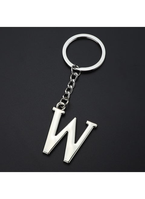 English letter keychain bag pendant 26 uppercase and lowercase letters and numbers keychain European and American small gift customizationW W