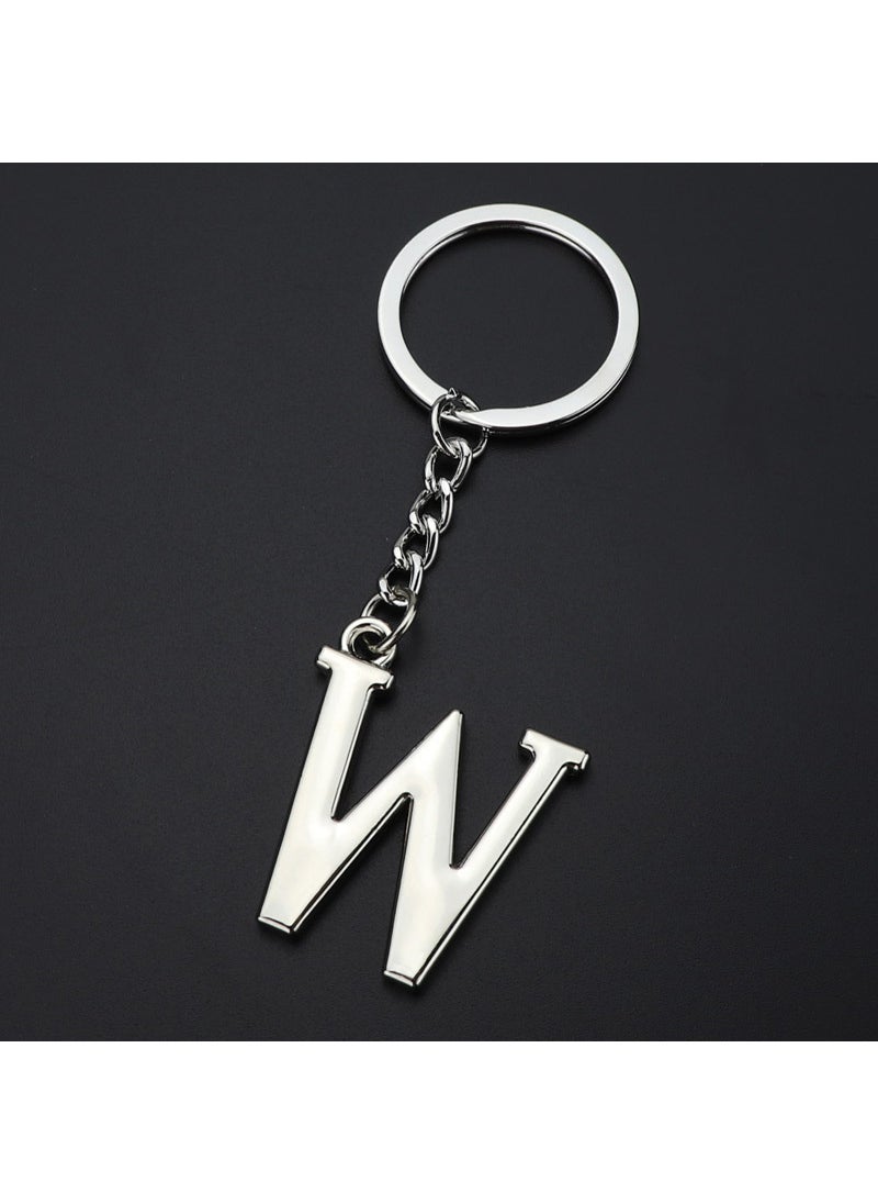 Generic - English letter keychain bag pendant 26 uppercase and lowercase letters and numbers keychain European and American small gift customizationW W - Image 1