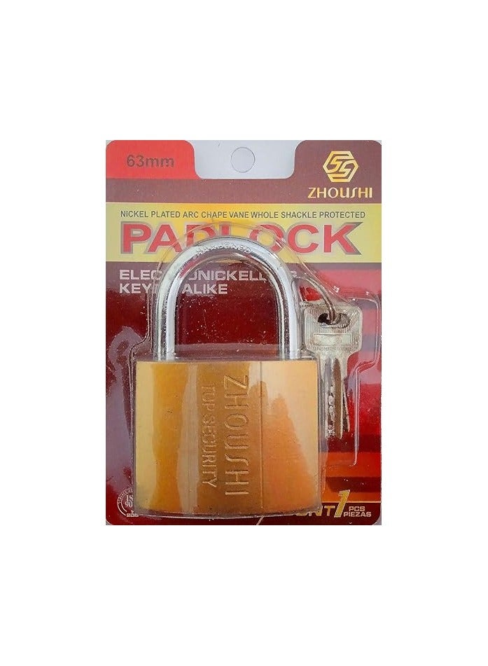 Arched Padlock with Dimple Key – 63mm