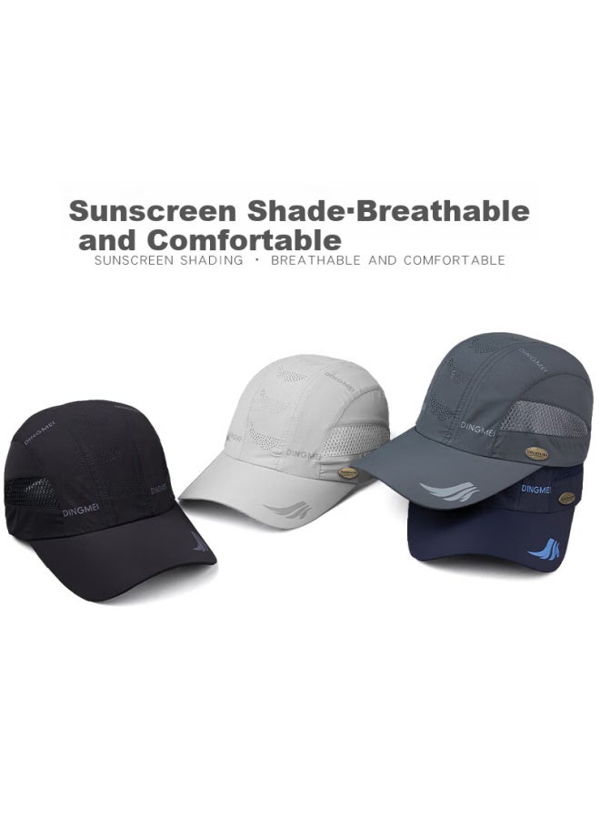 Denssyne Quick Dry Mesh Baseball Cap For Men, Summer Sun Hat For Marathon Running Sports, Breathable And Sun Protection - Image 3
