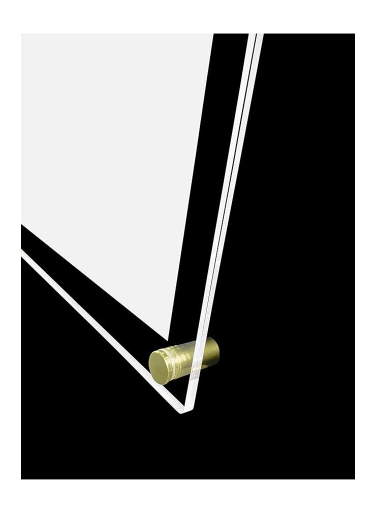 Creative Planet Creative Planet Acrylic A4 Frame Wall Mounted Elegant Double Acrylic Frameless Design Fits A4 size Rulers Photos Certificates Degrees Documents Signs Fits 21cm x 30 cm - Image 3