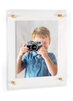 Creative Planet Creative Planet Acrylic A4 Frame Wall Mounted Elegant Double Acrylic Frameless Design Fits A4 size Rulers Photos Certificates Degrees Documents Signs Fits 21cm x 30 cm  - Image 4