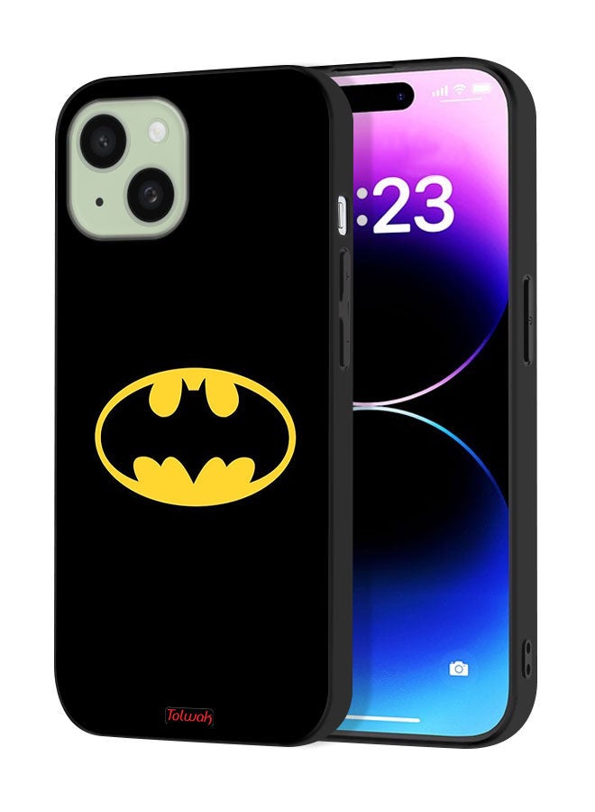 Tolwak Apple iPhone 15 Protective Case Cover Batman Logo - Image 1