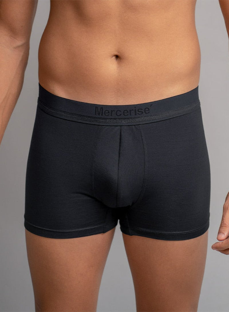 COTTONIL Mercerise Black Boxer Underwear For Men  - Image 1