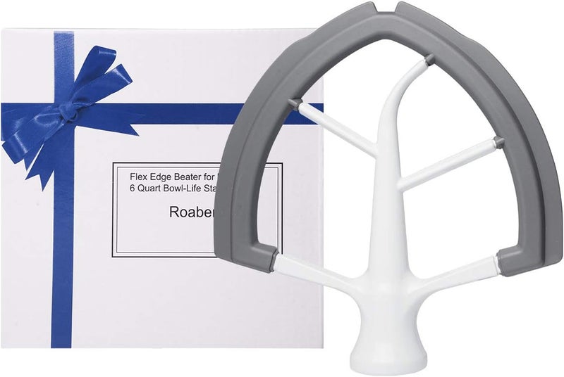 Roabertic Flex Edge Beater for KitchenAid Bowl-Lift Stand Mixer - 6 Quart Flat Beater Paddle with Flexible Silicone Edges - Image 5