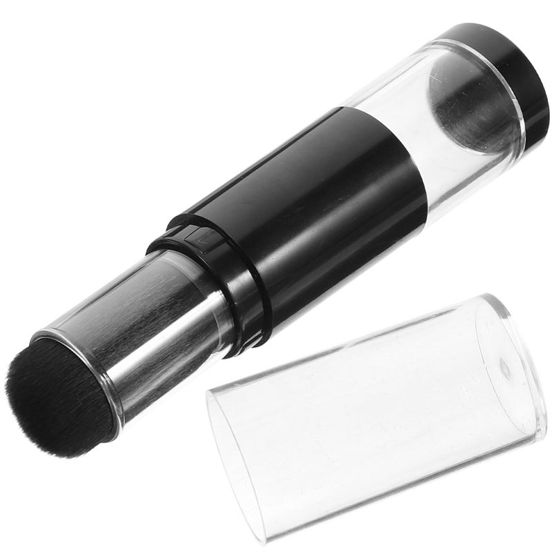 Beaupretty Refillable Powder Brush Reusable Travel Spray Applicator Brush with Refillable Loose Powder Bottle Jar Retractable Pressed Powder Brush for Tint Blush Makeup - Image 2