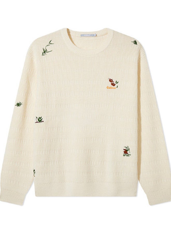 Cabbeen Men's Knitwear Spring Autumn Loose Sweater Street Couple Warm Layering Sweater - Image 1