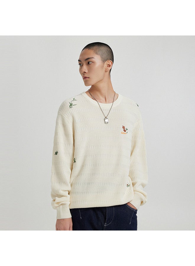 Cabbeen Men's Knitwear Spring Autumn Loose Sweater Street Couple Warm Layering Sweater - Image 3