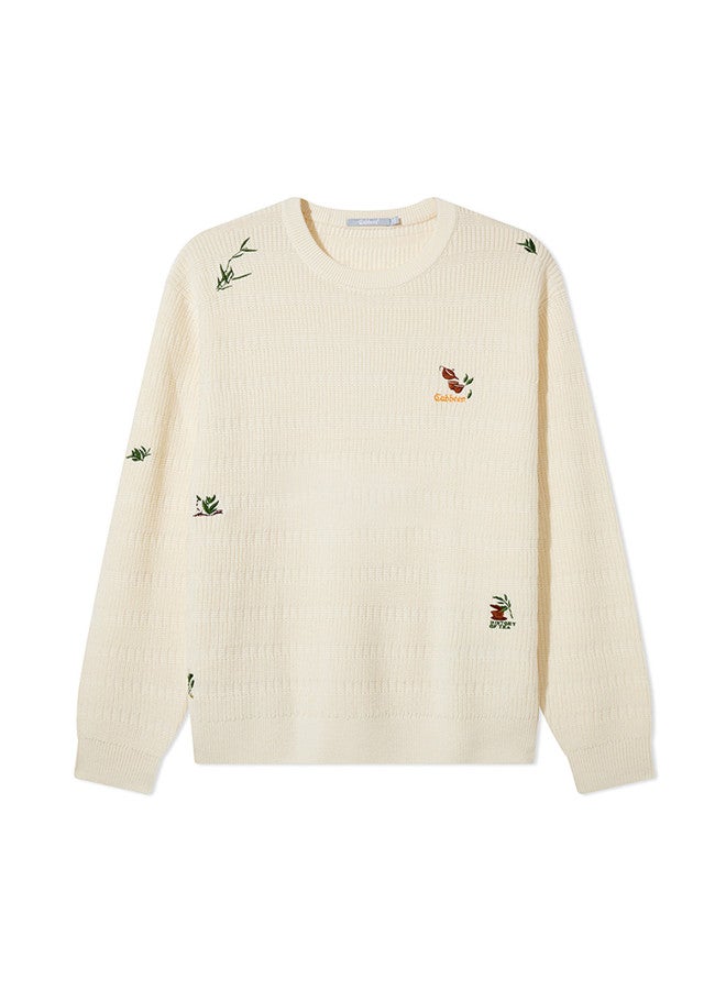 Cabbeen Men's Knitwear Spring Autumn Loose Sweater Street Couple Warm Layering Sweater - Image 2