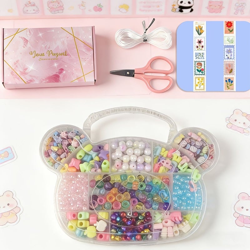 DIY Beading Kit 530pcs Jewelry Making Kit Beads Assortment For Bracelets Pendants - Image 1
