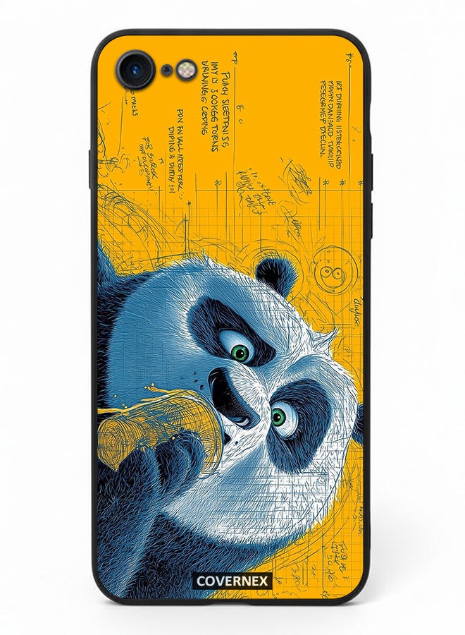 Covernex Apple iPhone 7 Protective Case Cover Printed Featuring Whimsical Panda Illustration - Image 2