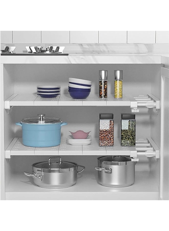 SAFENHAND Closet Shelf, Expandable Rod Closet System, Heavy Duty Adjustable Clothes Hanger Rack, DIY Space Saver Layered Separator Divider - Image 4