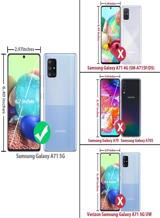 TJ's TJS Phone Case Compatible with Samsung Galaxy A71 5G (Not Fit Galaxy A71 4G (SM-A715F/DS)/Verizon A71 5G UW), Belt Clip Holster Hybrid Kickstand Heavy Duty Cover (Black) - Image 2