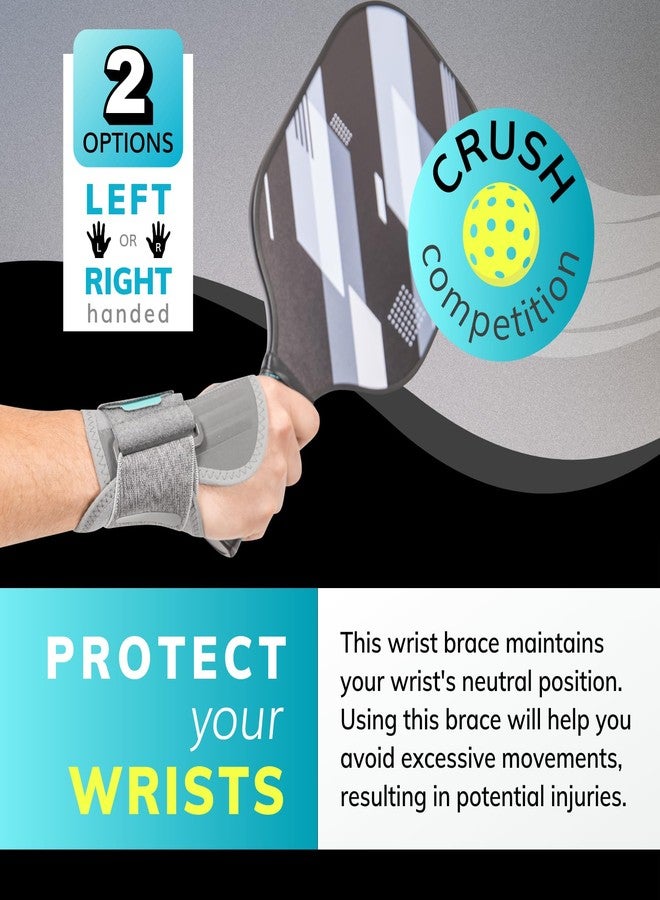 BraceAbility Wrist Support for Men and Women - Tennis and Pickleball Wrist Brace, Sports Injury Relief, Sprained Wrist Recovery, Tendonitis Support, Cycling, Volleyball, Golf - Right Hand (Small) - Image 3