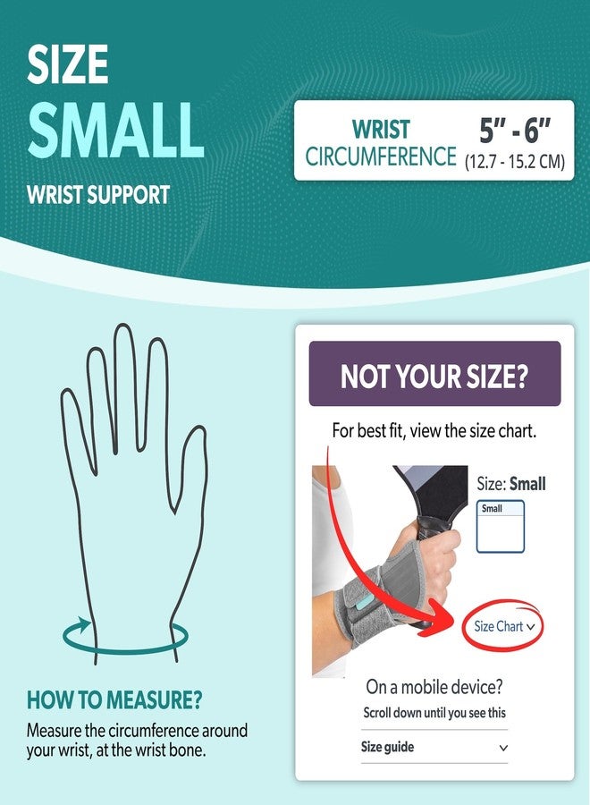 BraceAbility Wrist Support for Men and Women - Tennis and Pickleball Wrist Brace, Sports Injury Relief, Sprained Wrist Recovery, Tendonitis Support, Cycling, Volleyball, Golf - Right Hand (Small) - Image 2