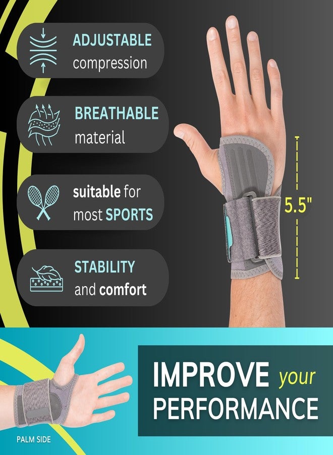 BraceAbility Wrist Support for Men and Women - Tennis and Pickleball Wrist Brace, Sports Injury Relief, Sprained Wrist Recovery, Tendonitis Support, Cycling, Volleyball, Golf - Right Hand (Small) - Image 4