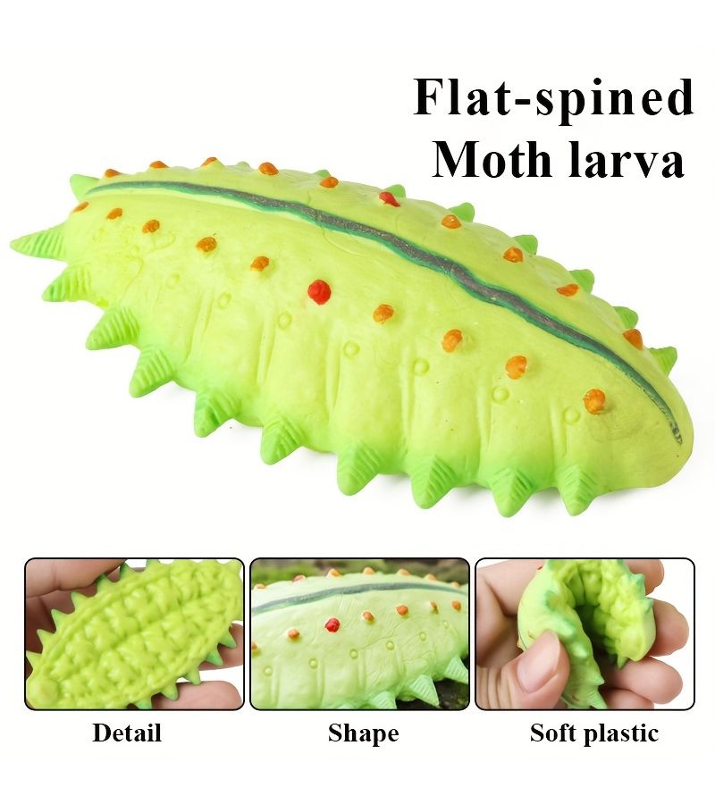 Soft Gluey Caterpillar Slug Insect Larva Toy Model For Fun Stress Relief - Image 1
