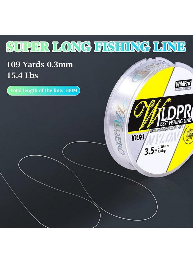 Zorbes سلك صيد زوربز® 100م 0.3مم خيط نايلون شفاف خيط تعليق غير مرئي خيط خرز قوي مقاوم للاحتكاك خيط صيد أحادي 15.4 رطل - Image 2