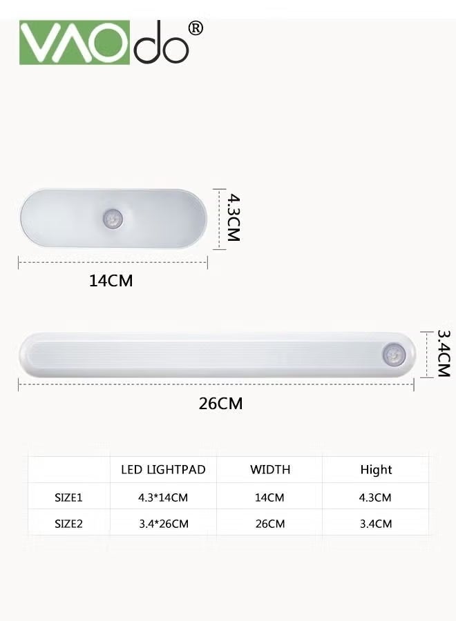 VAOdo Magnetic Motion Sensor Light, LED Cordless Night Light, Under Cabinet Rechargeable Light, Installation Free for Kitchen Staircase Bedroom Drawer Cabinet - Image 4