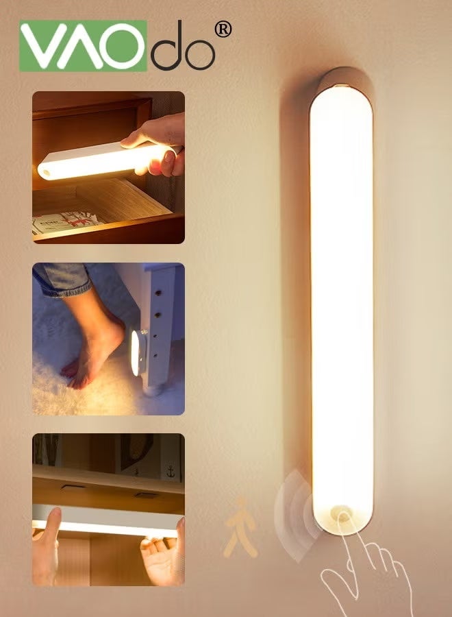 VAOdo Magnetic Motion Sensor Light, LED Cordless Night Light, Under Cabinet Rechargeable Light, Installation Free for Kitchen Staircase Bedroom Drawer Cabinet - Image 2