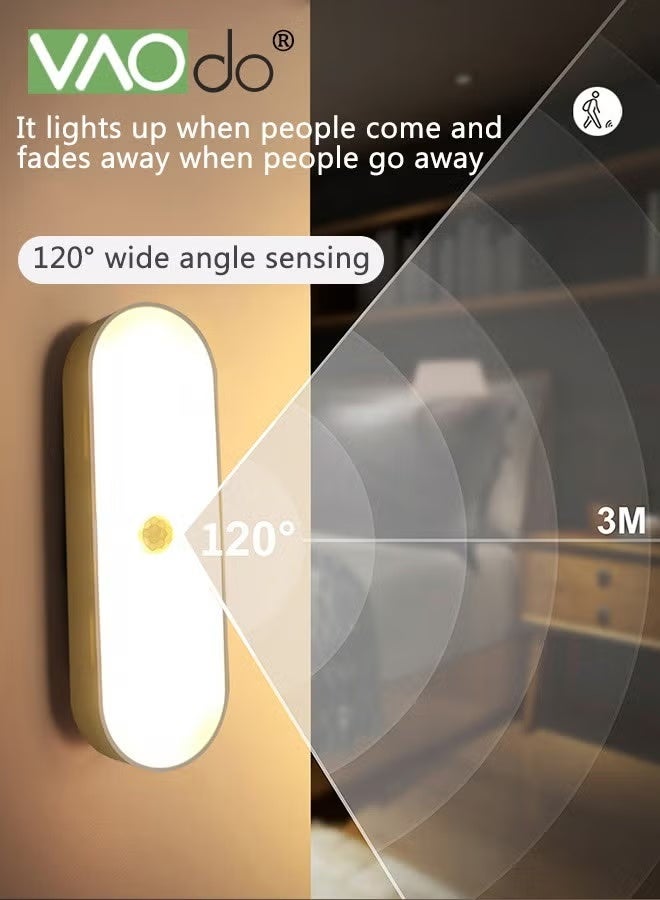 VAOdo Magnetic Motion Sensor Light, LED Cordless Night Light, Under Cabinet Rechargeable Light, Installation Free for Kitchen Staircase Bedroom Drawer Cabinet - Image 3