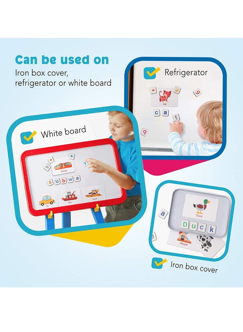 SYOSI حروف وأرقام مغناطيسية مغناطيس الثلاجة أبجدية ABC 123 مجموعة لعب تعليمية لرياض الأطفال تعلم الكتابة والعد الحروف الكبيرة والصغيرة الرياضيات للأطفال من 3 إلى 5 سنوات - Image 3