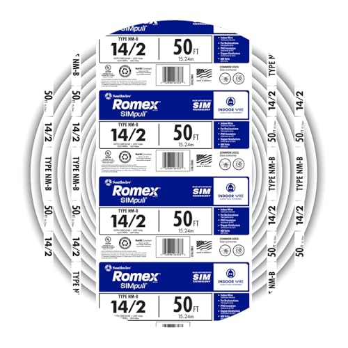 Southwire Romex Brand Simpull Solid Indoor 14/2 W/G NMB Cable 50ft coil - SW# 28827422 - Image 2