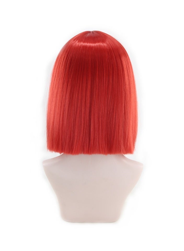 Estelle 14 Women Straight Bob Wig Women Wigs with Bangs Synthetic Party Wigs multicolor Red  - Image 5